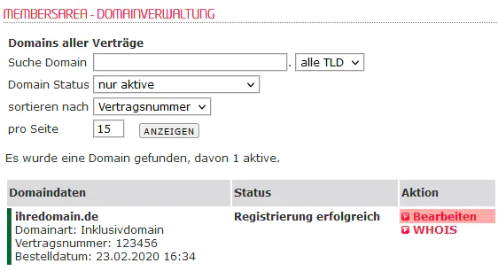 so funktioniert ein interner Wechsel - Freigabe der Domain, Bild 3