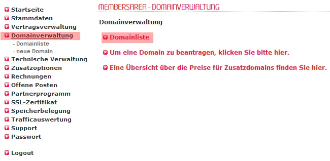 so funktioniert ein interner Wechsel - Freigabe der Domain, Bild 2