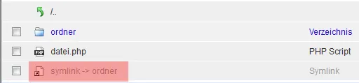 WebFTP - Anlegen von Symlinks, Bild 3