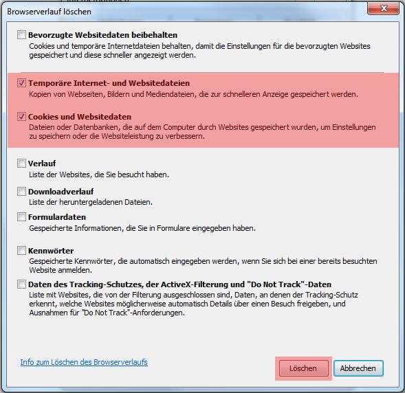 Internet Explorer 11 - Cache und Cookies leeren, Bild 3