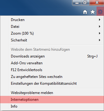 Internet Explorer 11 - Cache und Cookies leeren, Bild 1