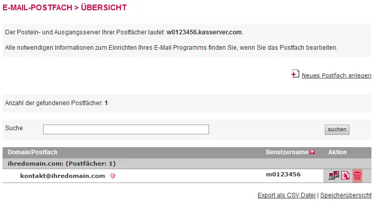 Mail-Adresse, Autoresponder, Weiterleitung - E-Mail-Konto löschen, Bild 3