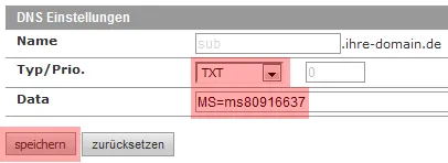 DNS - TXT-Record, Bild 2