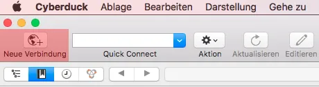Cyberduck (MAC) - Verbinden und Dateien hochladen, Bild 1