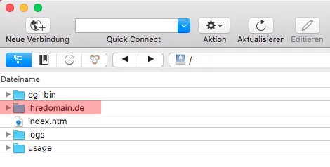 Cyberduck (MAC) - Verbinden und Dateien hochladen, Bild 3