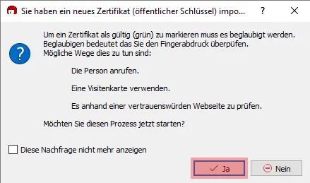 PGP-Verschlüsselung - Installation unter Windows, Bild 13