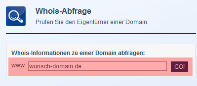 Whois Abfrage - Domainname ist frei, Bild 2