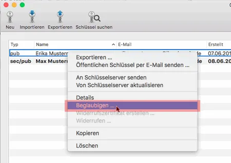 PGP-Verschlüsselung - Installation unter macOS, Bild 10
