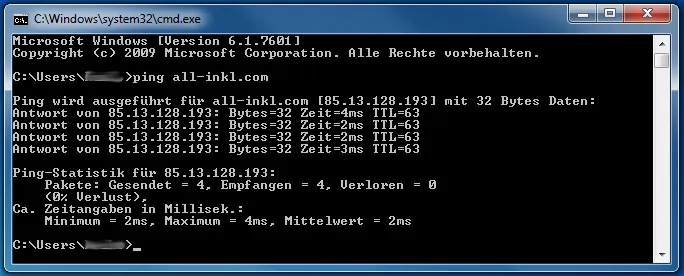 Domainerreichbarkeit per Ping testen - Anleitung über Windows-Kommandozeile, Bild 3