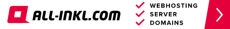 Webhosting, Server, Domains - 468 x 60 Pixel, Full Banner weiß