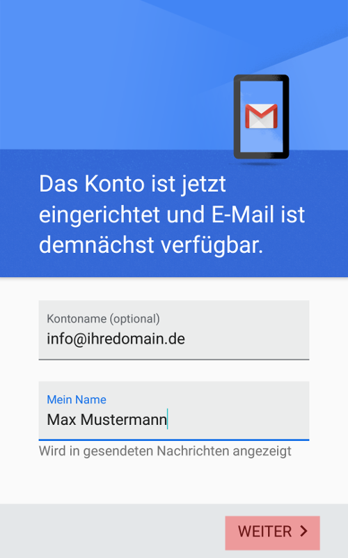 Gmail App - E-Mail-Konto einrichten, Bild 9