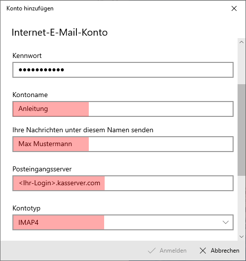 Windows Mail-App - E-Mail-Konto einrichten, Bild 6