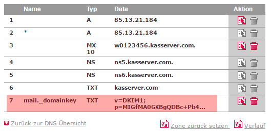 DNS-Werkzeuge - DKIM (bei Versand über externe Mailserver), Bild 3