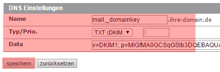 DNS-Werkzeuge - DKIM (bei Versand über externe Mailserver), Bild 2
